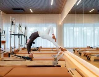 Reformer Pilates class at Unwind & Align Ipoh