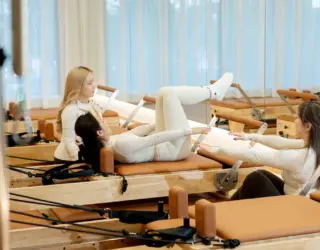 Reformer Pilates class at Unwind & Align Ipoh