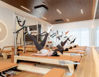 Reformer Pilates class at Unwind & Align Ipoh